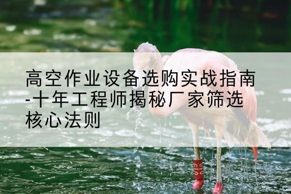 武陵剪叉式升降机厂家-高空作业设备选购实战指南-十年工程师揭秘厂家筛选核心法则