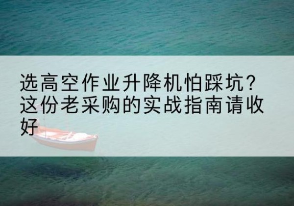 武陵高空作业升降机厂家推荐-选高空作业升降机怕踩坑？这份老采购的实战指南请收好